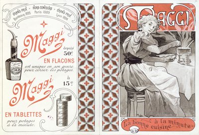 Advertisement for Maggi by Alphonse Mucha